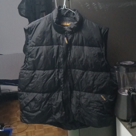 Mens Woolrich Puffer Duck Down Winter Vest XL Navy Blue - Picture 2 of 6